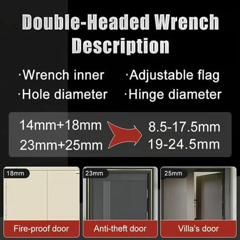 Door Hinges Gap Adjusting Wrench 8-25Mm Adjustment Commercial Adjuster Wrench US