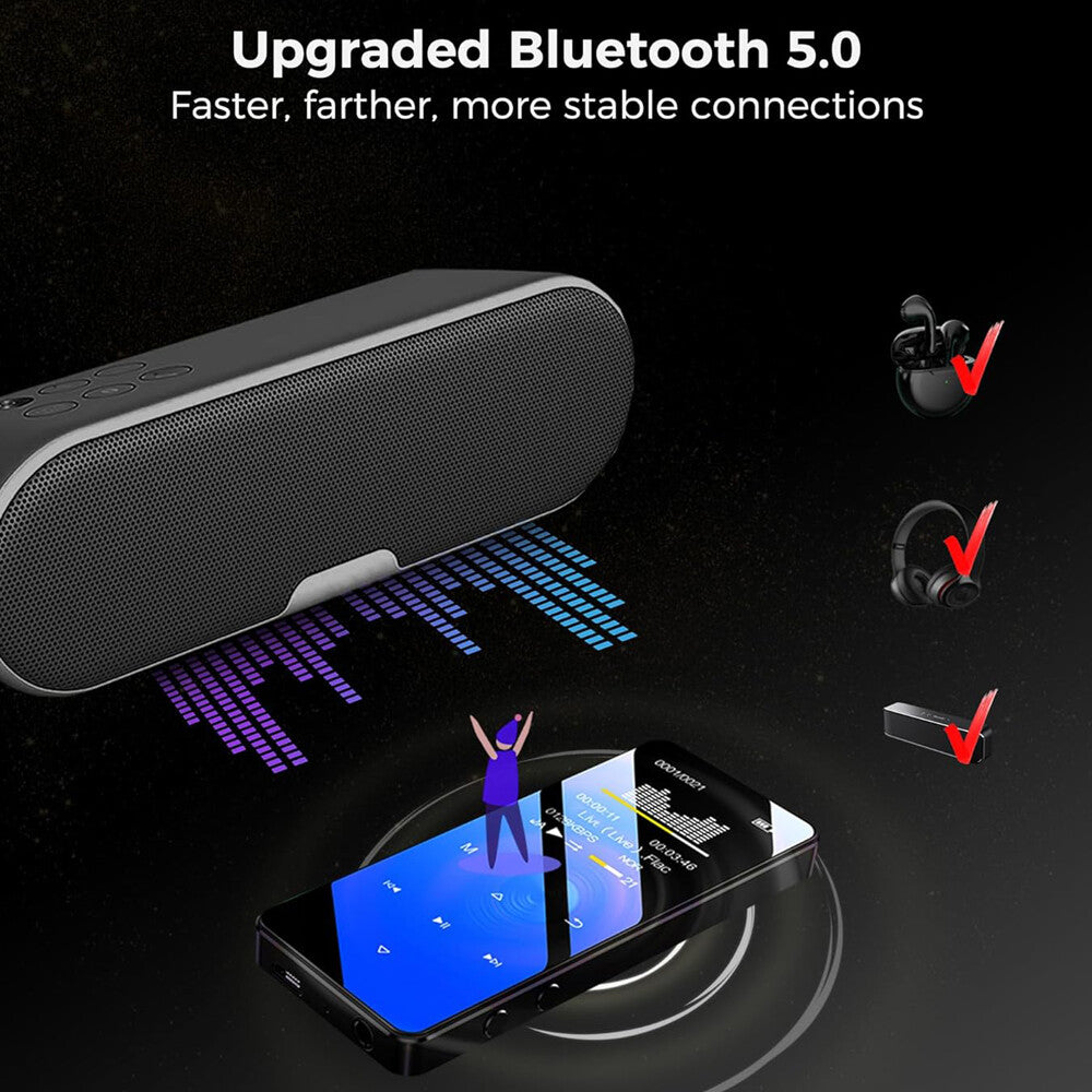 MP4/MP3 Player Support 128GB Bluetooth Lossless Music FM Radio Recorder Sport US